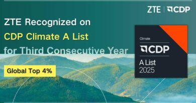 ZTE ได้รับการจัดอันดับใน CDP Climate A List ต่อเนื่องเป็นปีที่ 3 ติดอันดับ Top 4% ของบริษัทชั้นนำทั่วโลก